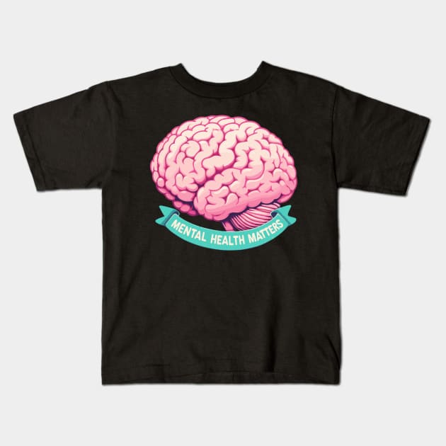 Mental health matter Kids T-Shirt by TomFrontierArt